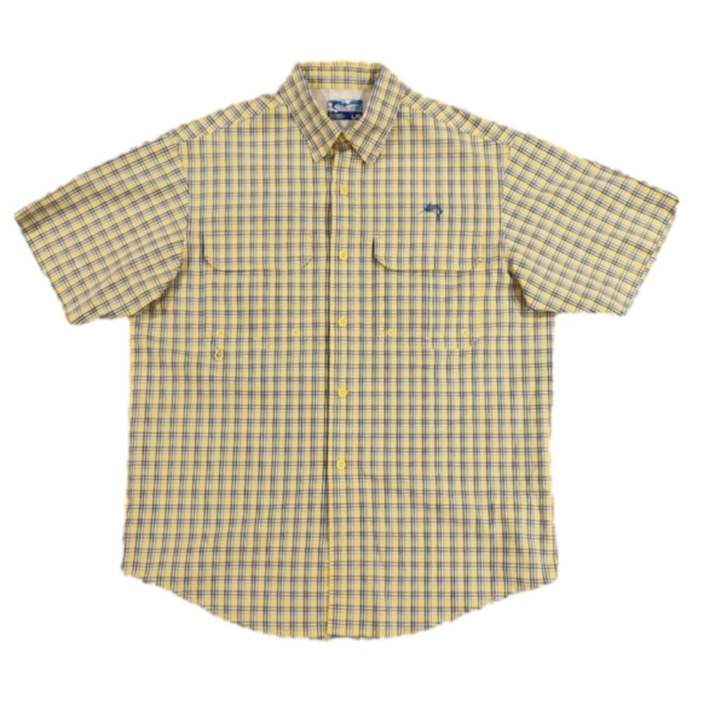 WORLD Wide Sportsman Blue & Yellow Plaid Button-Up Shirt